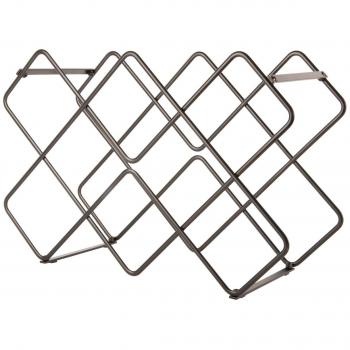Present Time Weinregal Wine Rack Diamonds Iron Black
