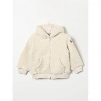 Teddy Jacket Moncler con Cappuccio Bianco Baby 12M