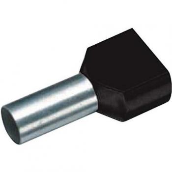 Vogt 460714D Capocorda doppio 6 mm² Parzialmente isolato Nero 100 pz