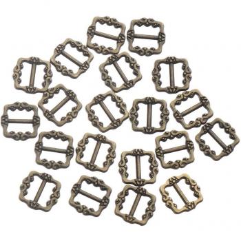 20Pcs Ultra-Small Tri-glide Doll Buckles 6mm for DIY