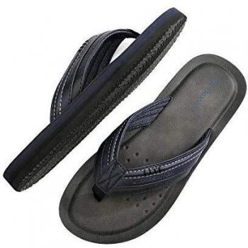 ARRIGO BELLO Herren Badeschuhe Zehentrenner Flip Flops Leder Sandalen Größe 41-46