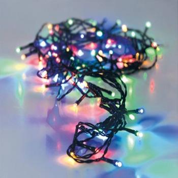 18m RGB Außenlichterkette mit schwarzem Kabel