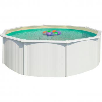 KWAD Rundpool »Green line Evolution«, 10 tlg. Set, 5,5x1,32 m, weiße Folie, Farben: blau, sand, grau