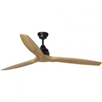 Ventilatore a soffitto Faro con pale in legno AC nero