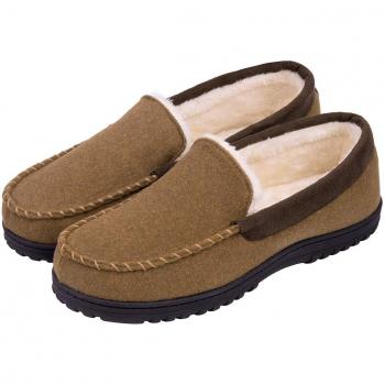 Micro Suede Wool Moccasin Shoes for Men