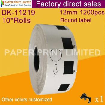 Rollos Etiqueta Redonda 12 mm – Compatibles DK‑11219 y DK‑1219 (10x)