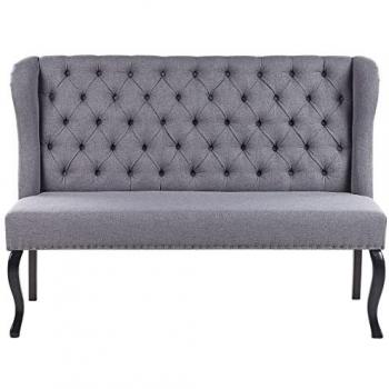 Banquette 2 places en polyester gris