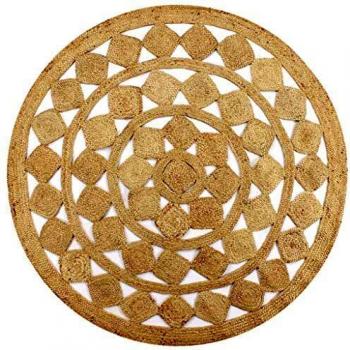 Handmade Rug Braided Jute 90 cm Vidaxl