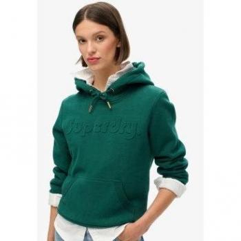 Felpa con Cappuccio Superdry Donna Verde Scuro XL