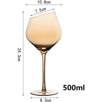 Carafe en cristal ambré pour vin rouge