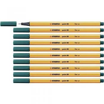 STABILO point 88 Fineliner Verde Pino 10 pezzi
