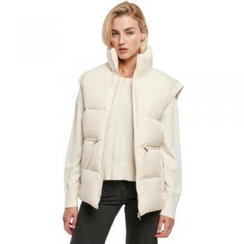 Gilet Puffer Donna Urban Classics White Sand L