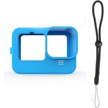 Protector de silicona para GoPro Hero 9, carcasa a prueba de impactos, marco de seguridad, correa para muñeca, accesorios para cámaras de acción