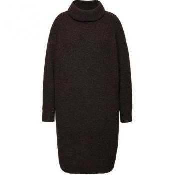 Braunes Strick-Minikleid für Damen von Studio Untold