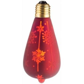 Ampoule Festive Rouge Neige ST64 E27