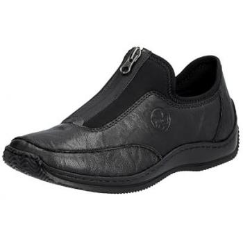 Rieker Bottines Chic Confortables Femme 42 Noir Cuir/Textile avec Zip