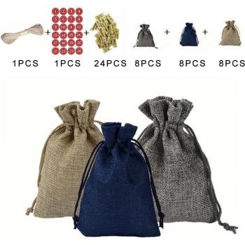 Calendrier de Noël Artisanat – Boîte Festive, Sac en Coton, Ensemble Remplissage pour Tous Âges