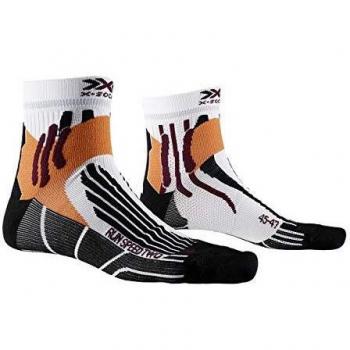 Calcetines X-SOCKS para Running, Unisex, Blanco Ártico y Negro Opal, Talla 35-38