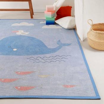 ESPRIT Kinderteppich Whale Buddy (ESP-005) – 70 × 140 cm in Blau