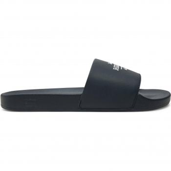 Pantoletten Tommy Hilfiger „Embroid Hilfiger 85“ Pool Slide, Lederimitat, dunkelblau, Herren, 44