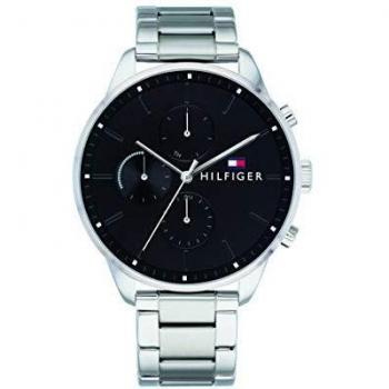 Tommy Hilfiger Chase 44 mm Horloge Zwart-Zilverkleurig 1791485