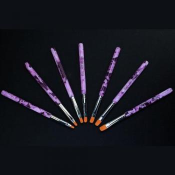 Strumenti di nail art con 7 pennelli per applicazione gel UV