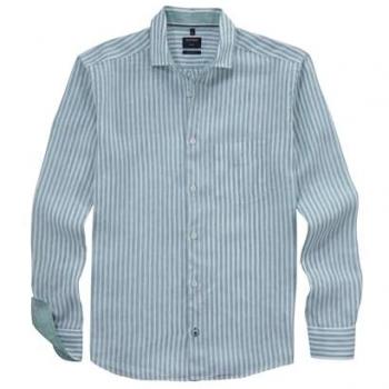 OLYMP Langarmleinenherrenhemd – Mint, M