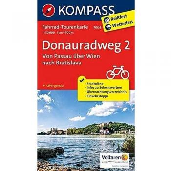 Donauradweg 02. Von Passau Über Wien Nach Bratislava 1 : 50 000: Fahrrad-Tourenkarte. Gps-Genau