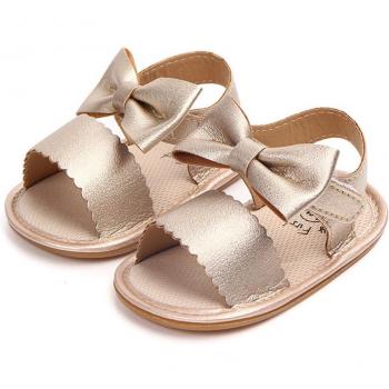 Baby Mädchen PU Leder Bowknot Schuhe – Prinzessin-Sommer‑Party‑Version