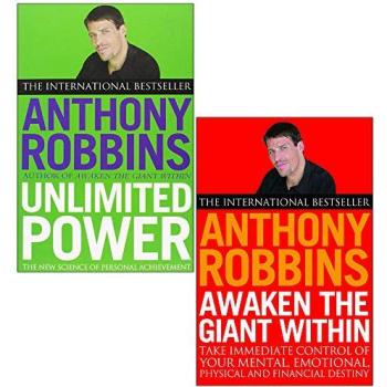 Simon & Schuster Tony Robbins 2 Books Collection Set (Awaken The Giant Within, Unlimited Power)