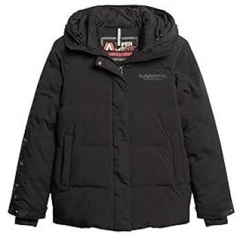 Parka Donna Superdry City Padded con Cappuccio Nero