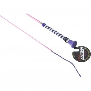 Unisex Pink & Purple Dressage Whip with Silver Sparkle Handle