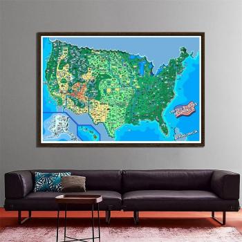 Pixeldancer 150x100cm Humorous USA Map