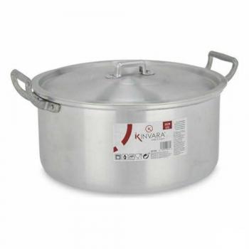 Pentola con coperchio argentato alluminio 6,5 L – 35 × 16 × 28 cm