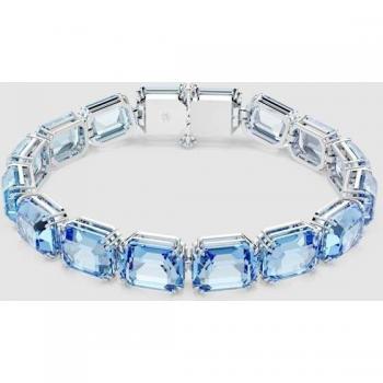 Swarovski Millenia Rhodium Blue Octagon Cut Crystal Bracelet