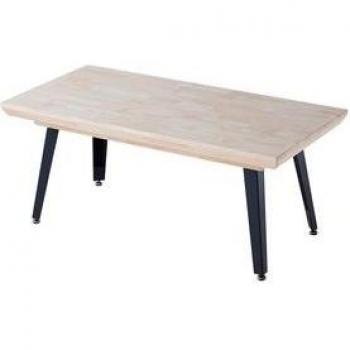 Mesa Berg Elevable con Espacio de Almacenaje Roble Nordish/Negro 47x120x60 cm
