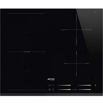 Plaque de cuisson à induction SMEG GAMME ELITE 2F + 1 ZONE MODULABLE 7200W NOIR PROFIL INOX