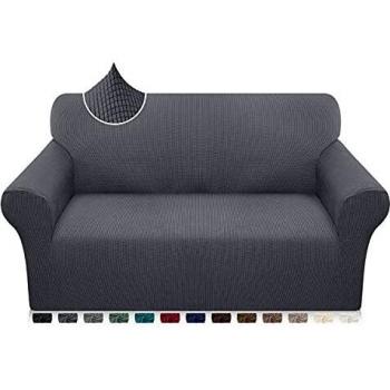 Luxurlife High Stretch Sofa Cover 2 Seater Gray