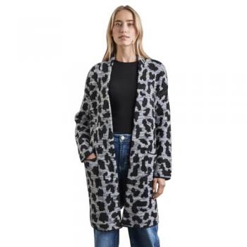 Grau Leo-Print Cardigan für Damen von Street One