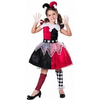 Costume Arlequin Fille – Roux – Tissu Polyesthère