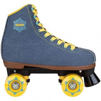 Nijdam Unisex 52RP Denim Rebel Retro Roller Skates Blue/Yellow, One Size