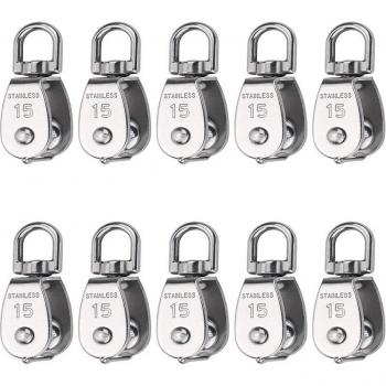 10 Pcs Wire Rope Swivel Pulley Block