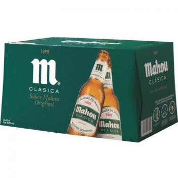 Cerveza Mahou Clásica pack 24 botellas 25 cl