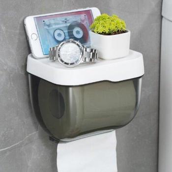 Moulinet mural en plastique : serviette, papier toilette et rangement