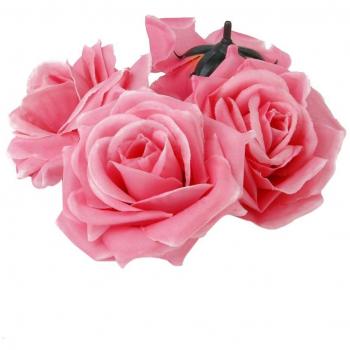Flores de capullo rosa artificiales WINOMO, 20 unidades