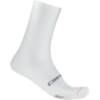 Weißes Paar Castelli Espresso 18 Sportsocken – Größe XXL