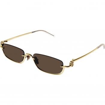 Gucci 001 Unisex Gold Metal Square Sunglasses