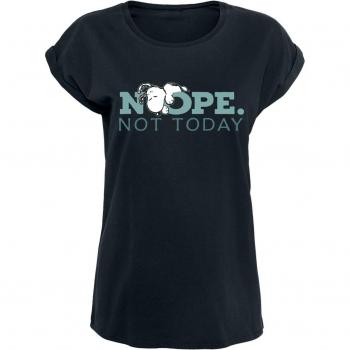 T-Shirt Peanuts Donna Snoopy Nope Not Today Nero S