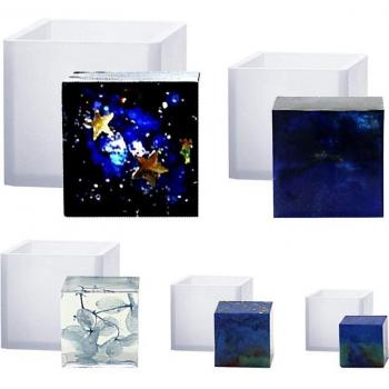 6Pcs Square Resin Casting Molds Silicone for Jewelry