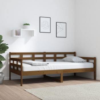 Sofá-cama de pinotea maciza 90x190 cm
